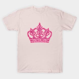 Glittered Pink Crown T-Shirt